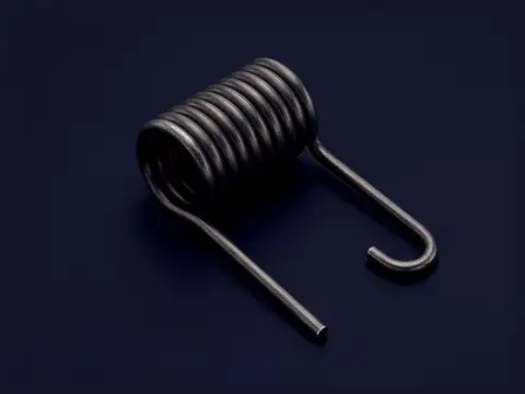 Bir bacağı kancalı burulma yayı